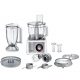 Bosch MC812S820 MultiTalent 8 – Procesador de alimentos / robot de cocina, 1.250 W, 3.9 litros de capacidad, multi-accesorios, color blanco y acero inoxidable