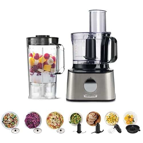 Kenwood Fdm301 Procesador De Alimentos 800.0W, 2.1, Acero Inoxidable, Negro/Plateado