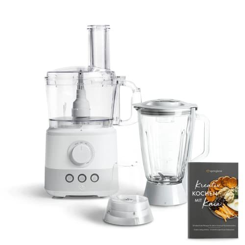 SPRINGLANE Procesador de Alimentos Kaia 1000W, 1.5L, 18.000 rpm Robot de Cocina Multifunción – Blanco